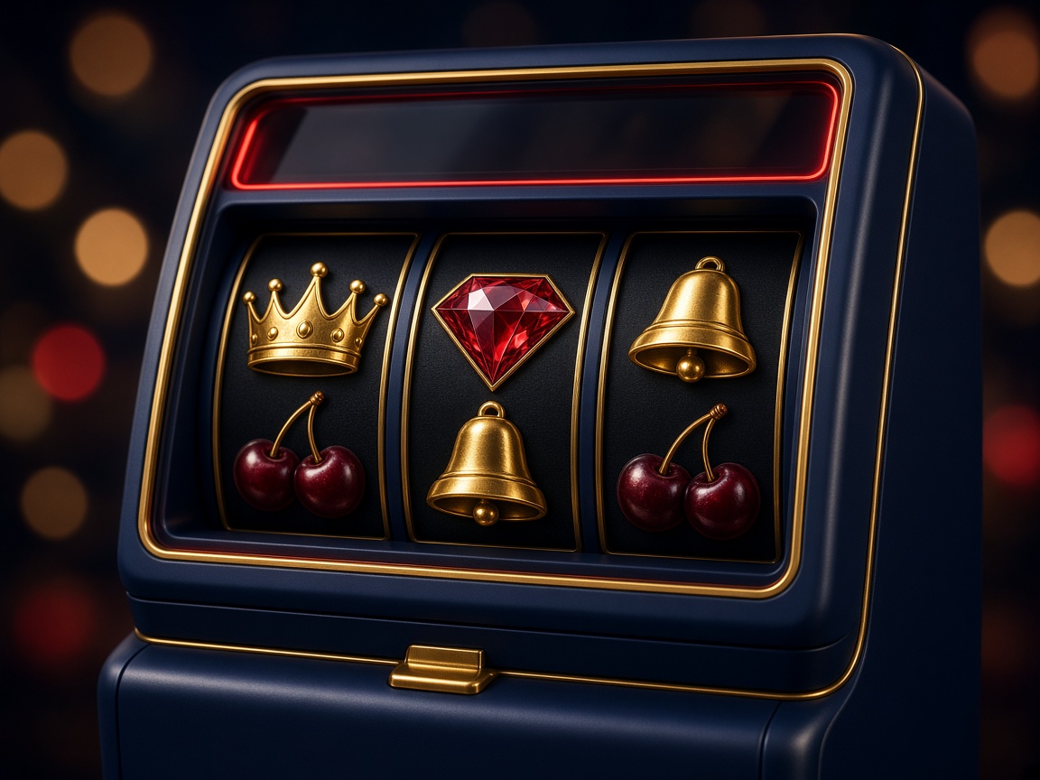 Automat z symbolami korony, diamentu i dzwonka
